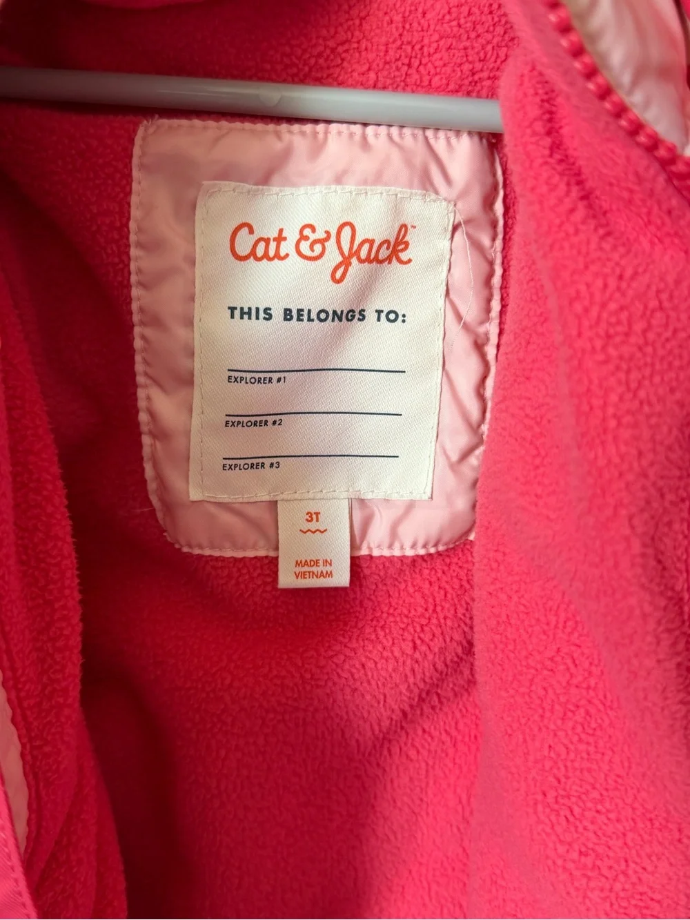 Cat & Jack Pink Floral Hooded Puffer Jacket